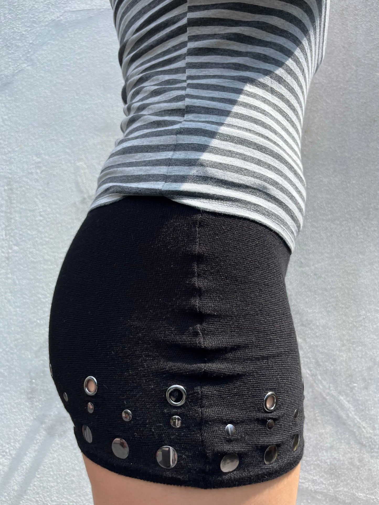 black eyelet skirt