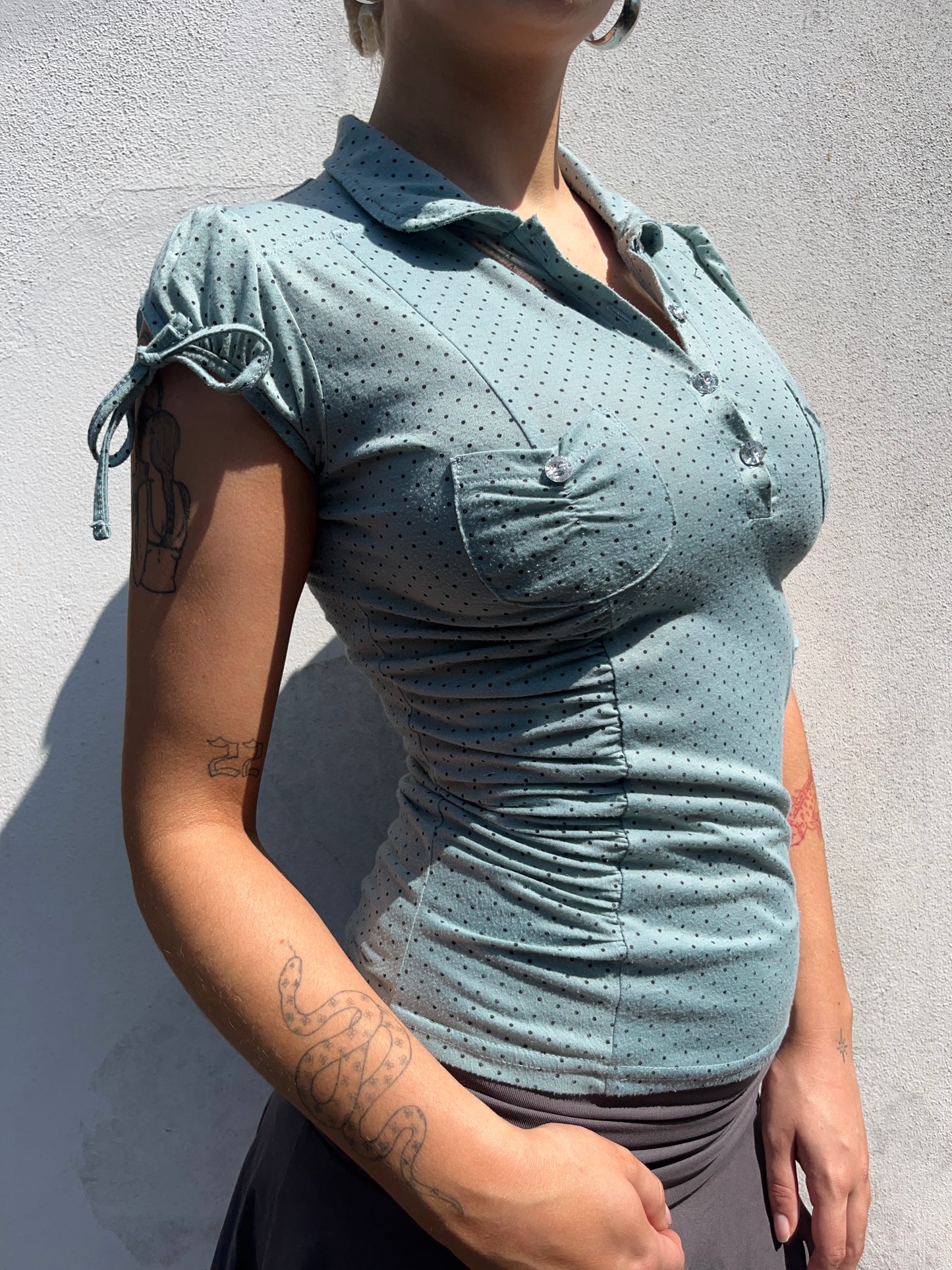 polka dot shirt