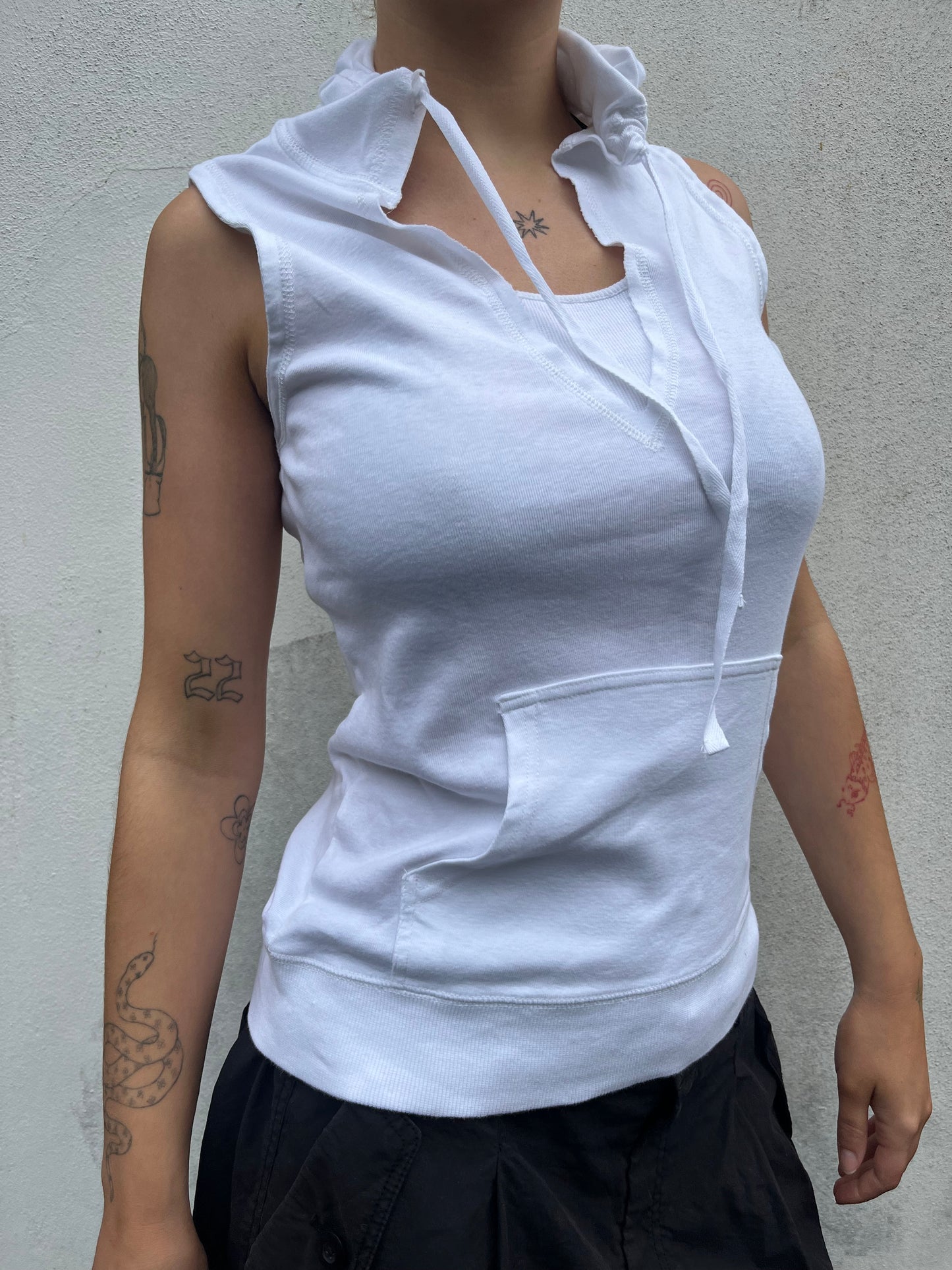 white hoody top