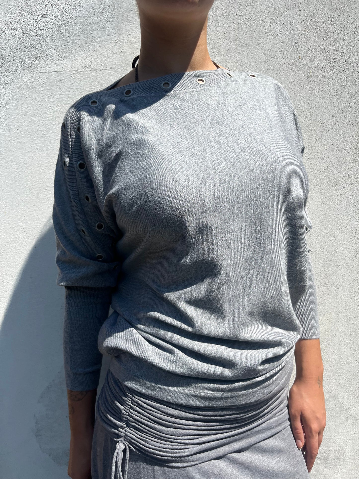 grey batwing knit