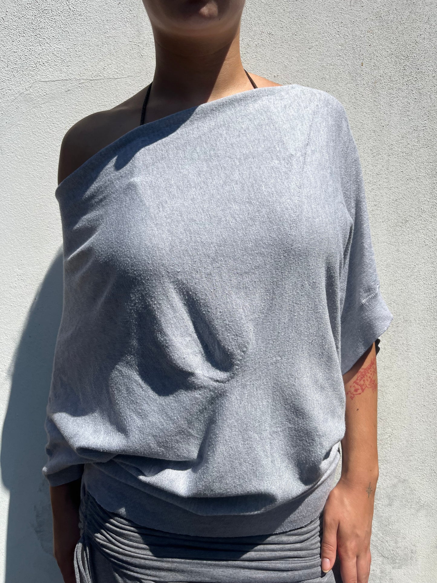 slouchy grey top