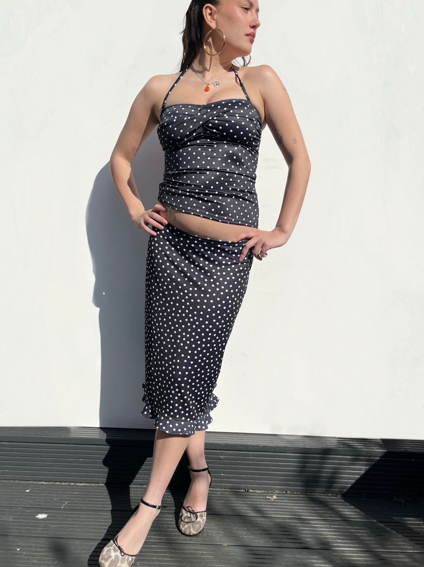 polka dot slinky top