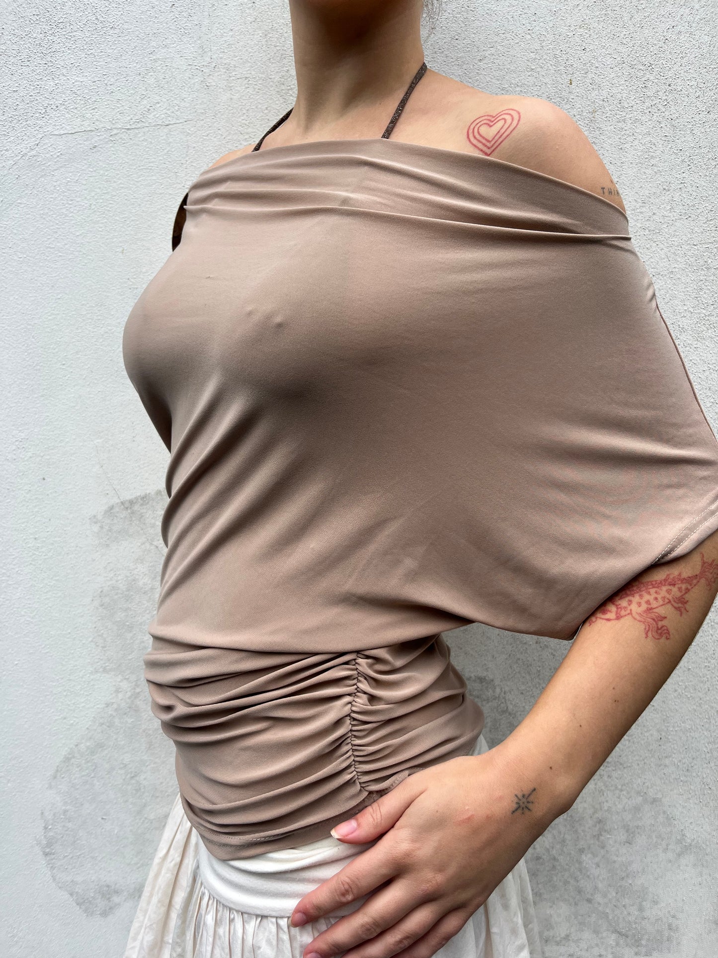 brown slouchy top