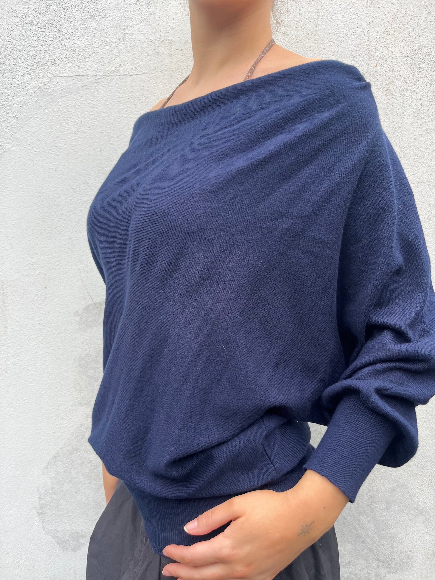 navy slouchy knit