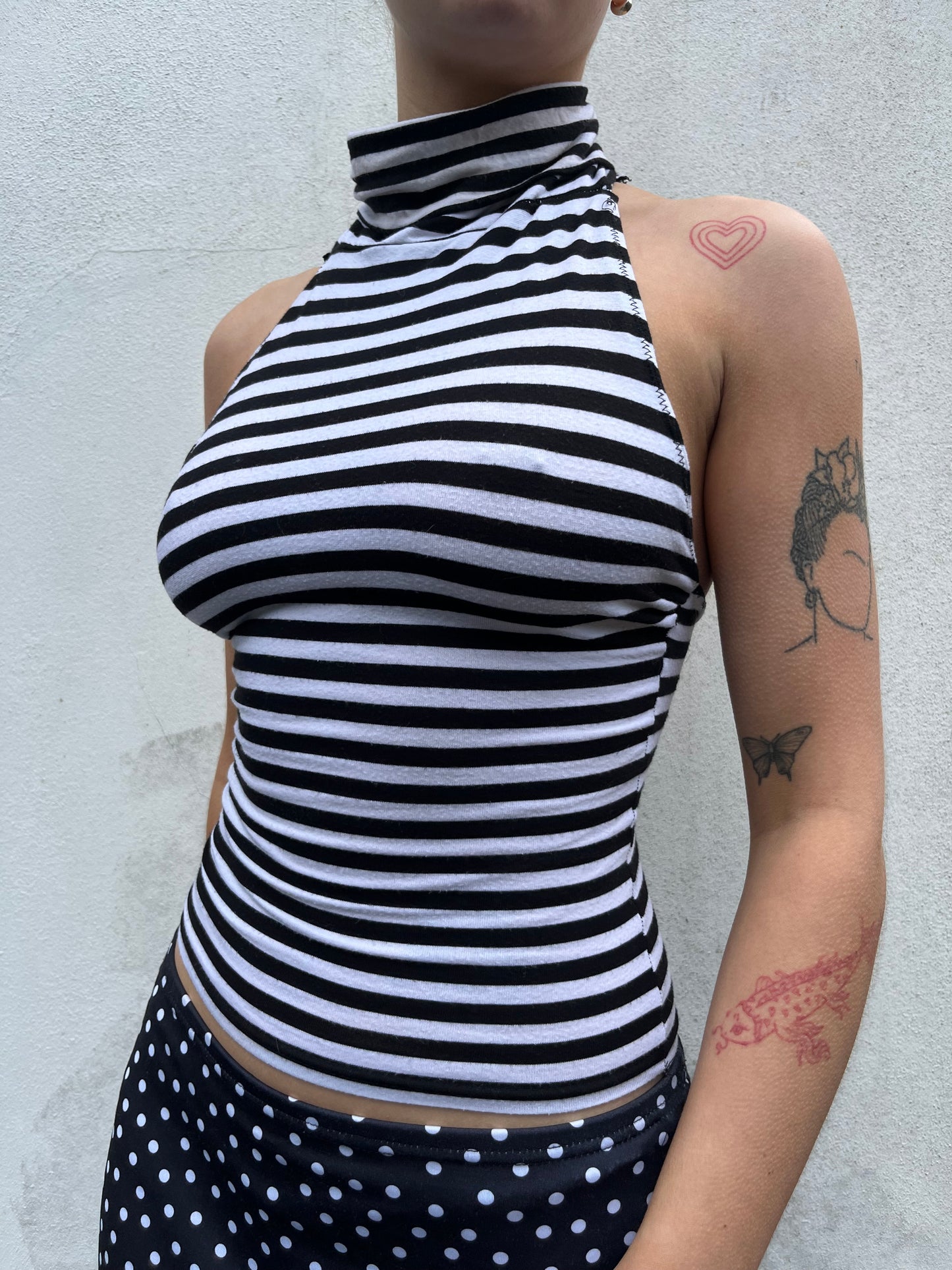 stripy halter top