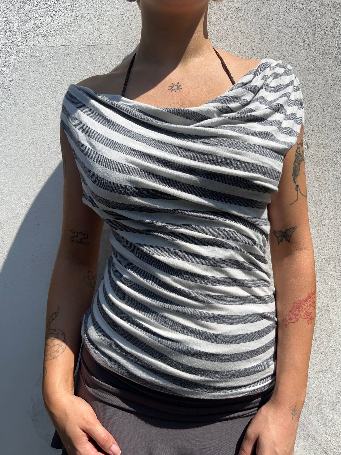 stripy slouchy top