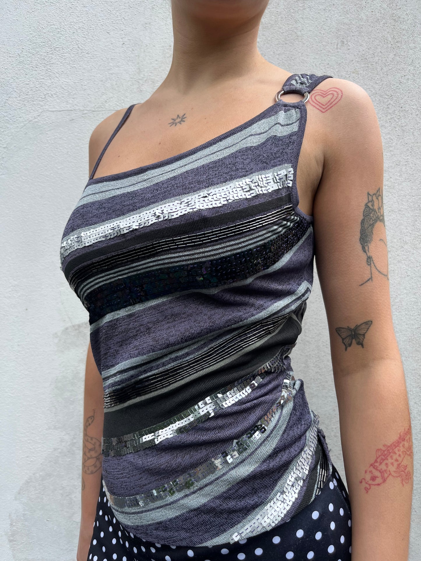 stripy sparkly top