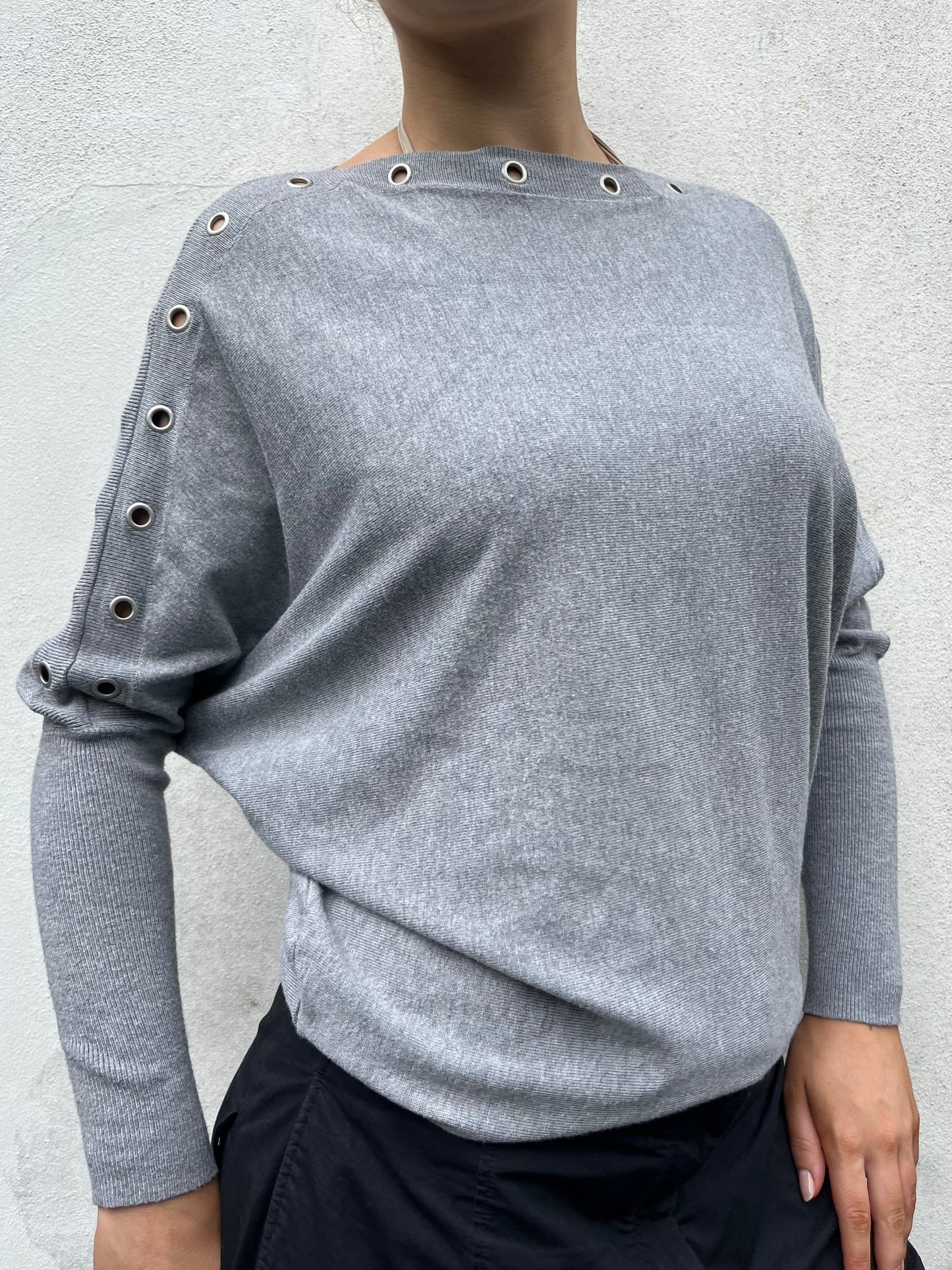 grey batwing knit
