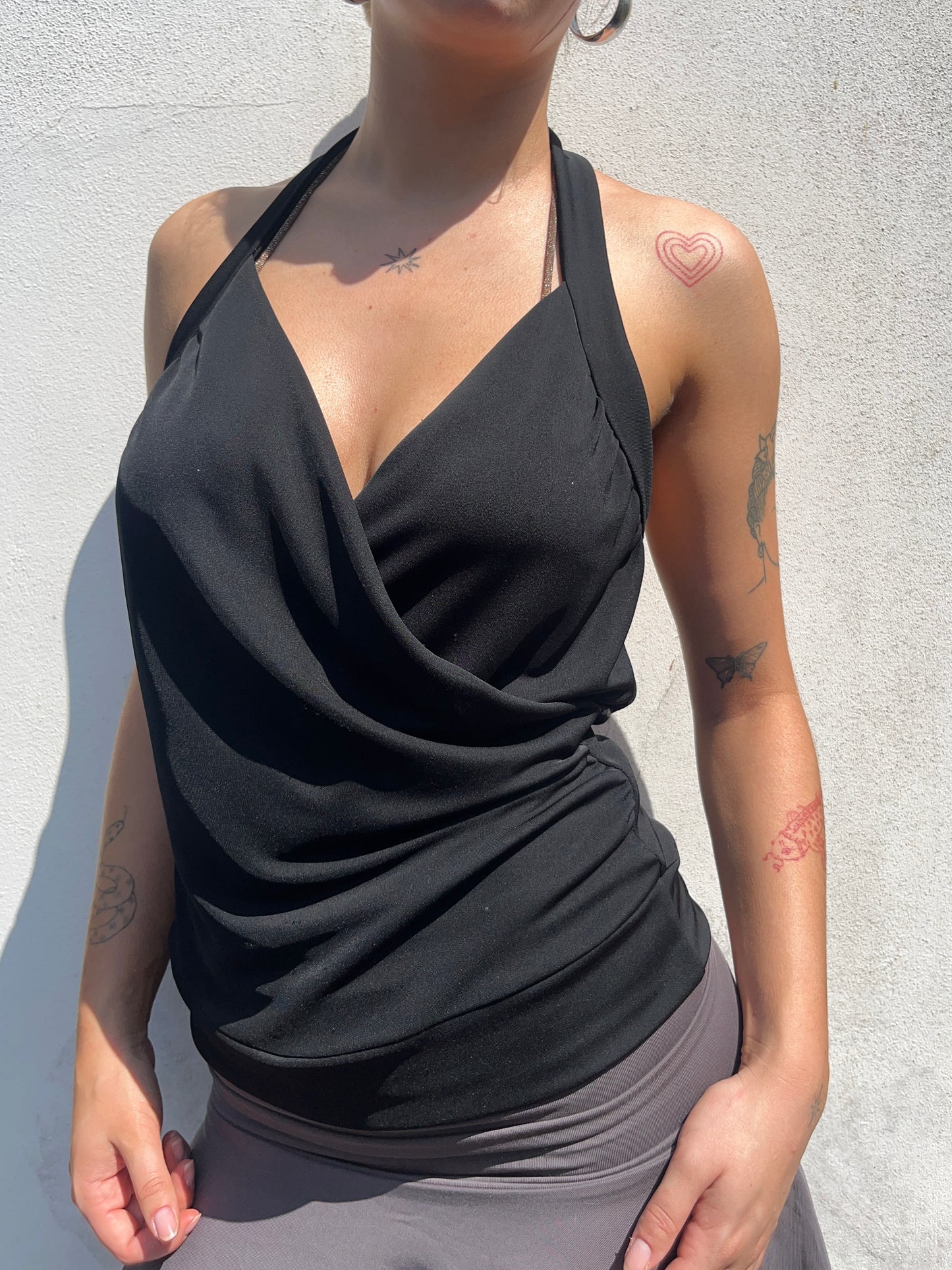 black halter neck top
