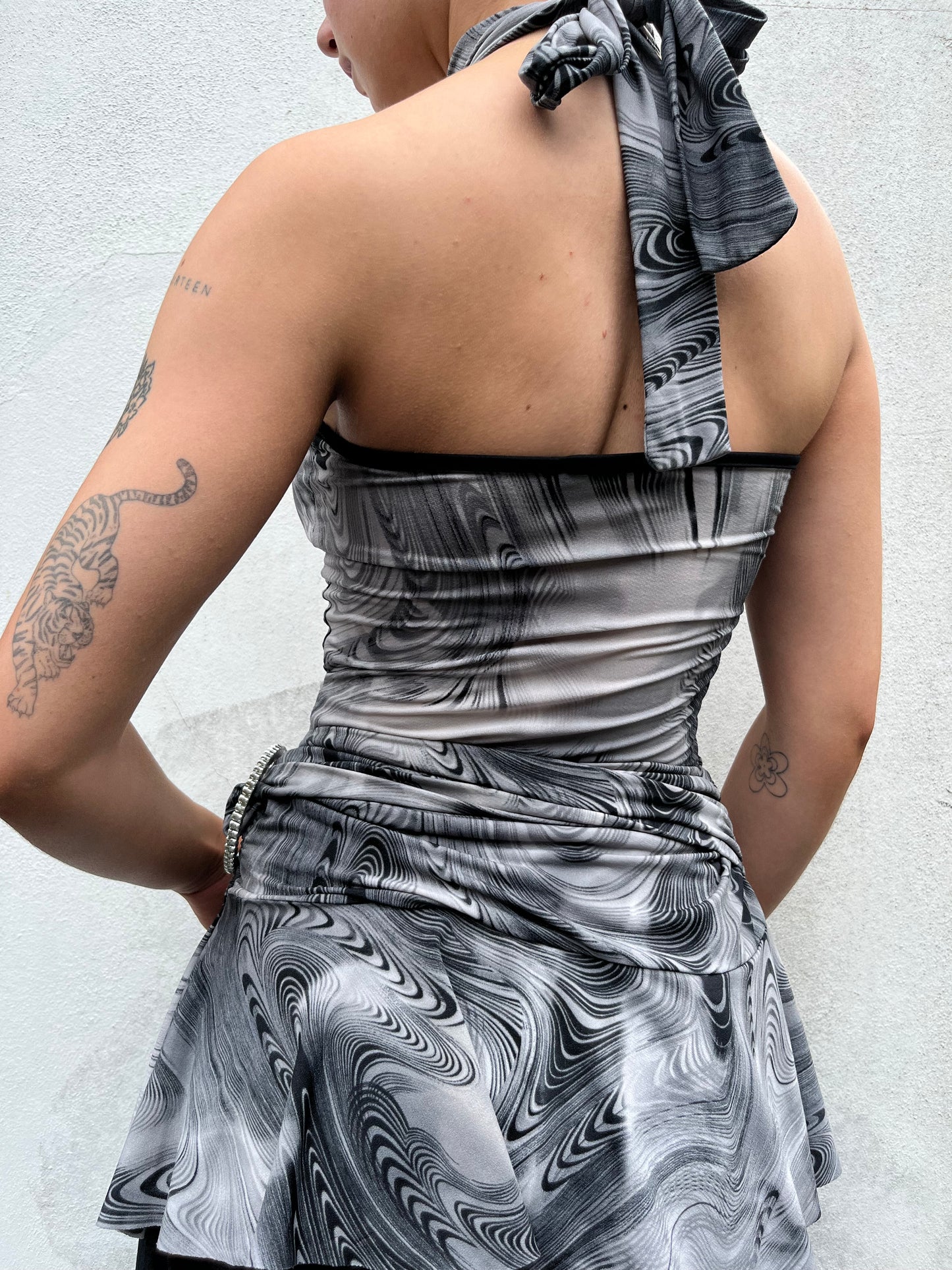 grey halter top