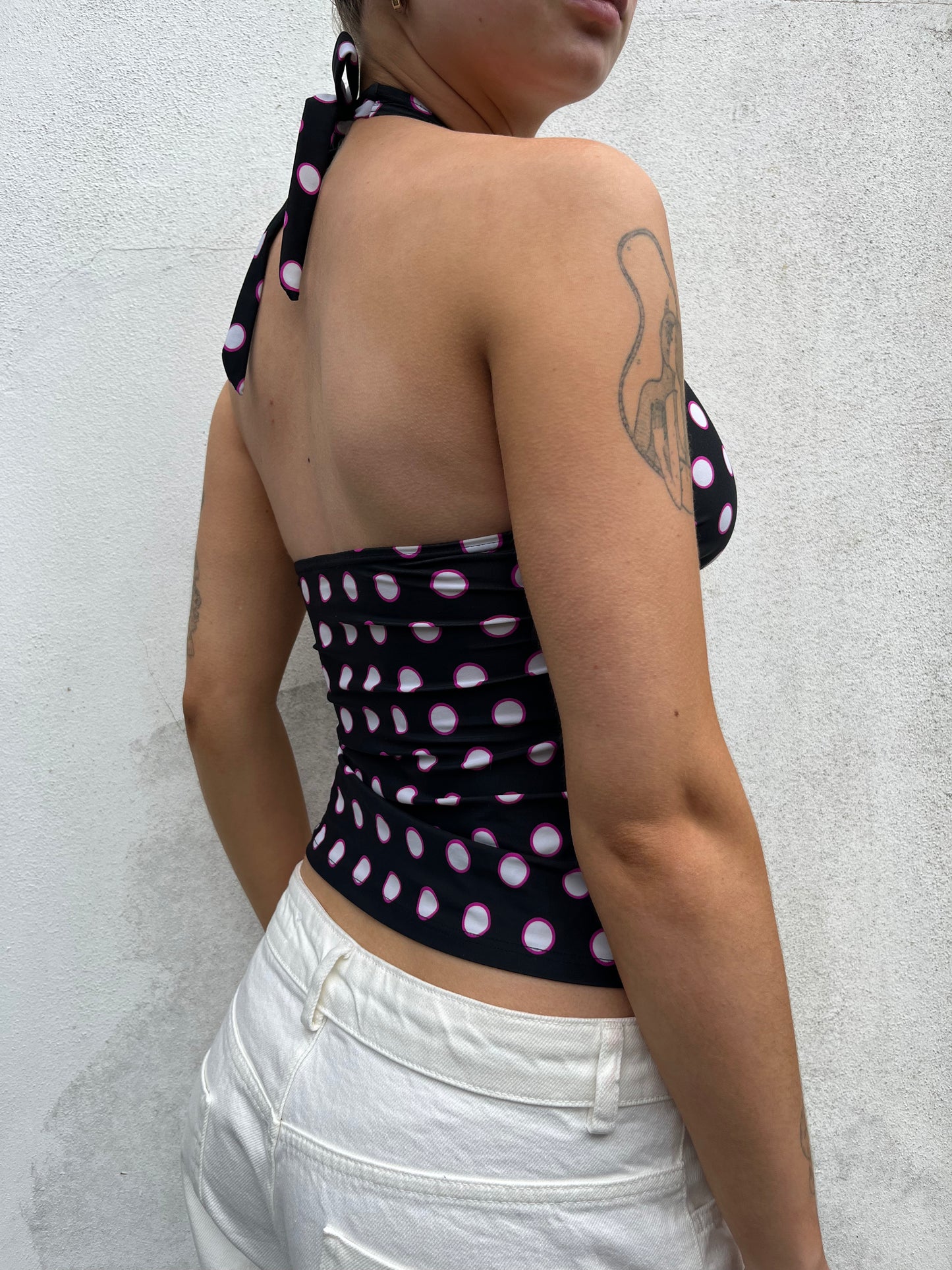 polka dot slinky halter
