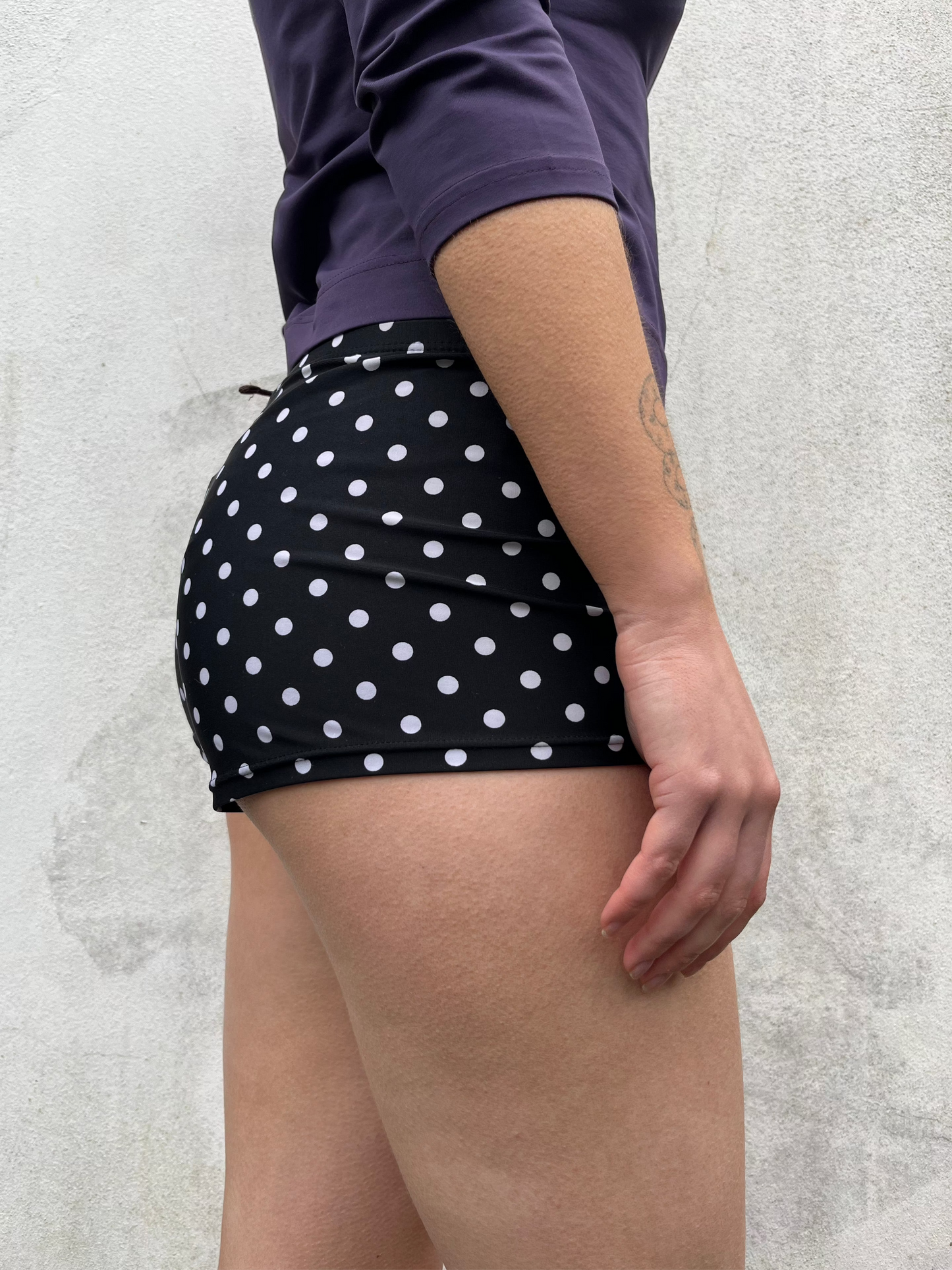 polka dot mini shorts