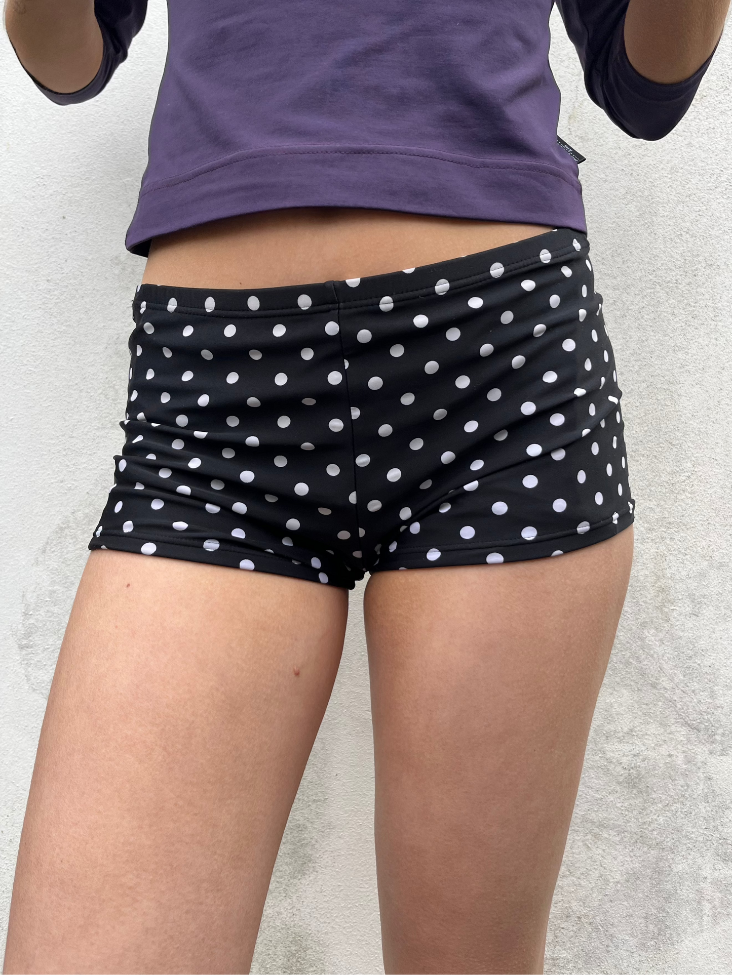 polka dot mini shorts