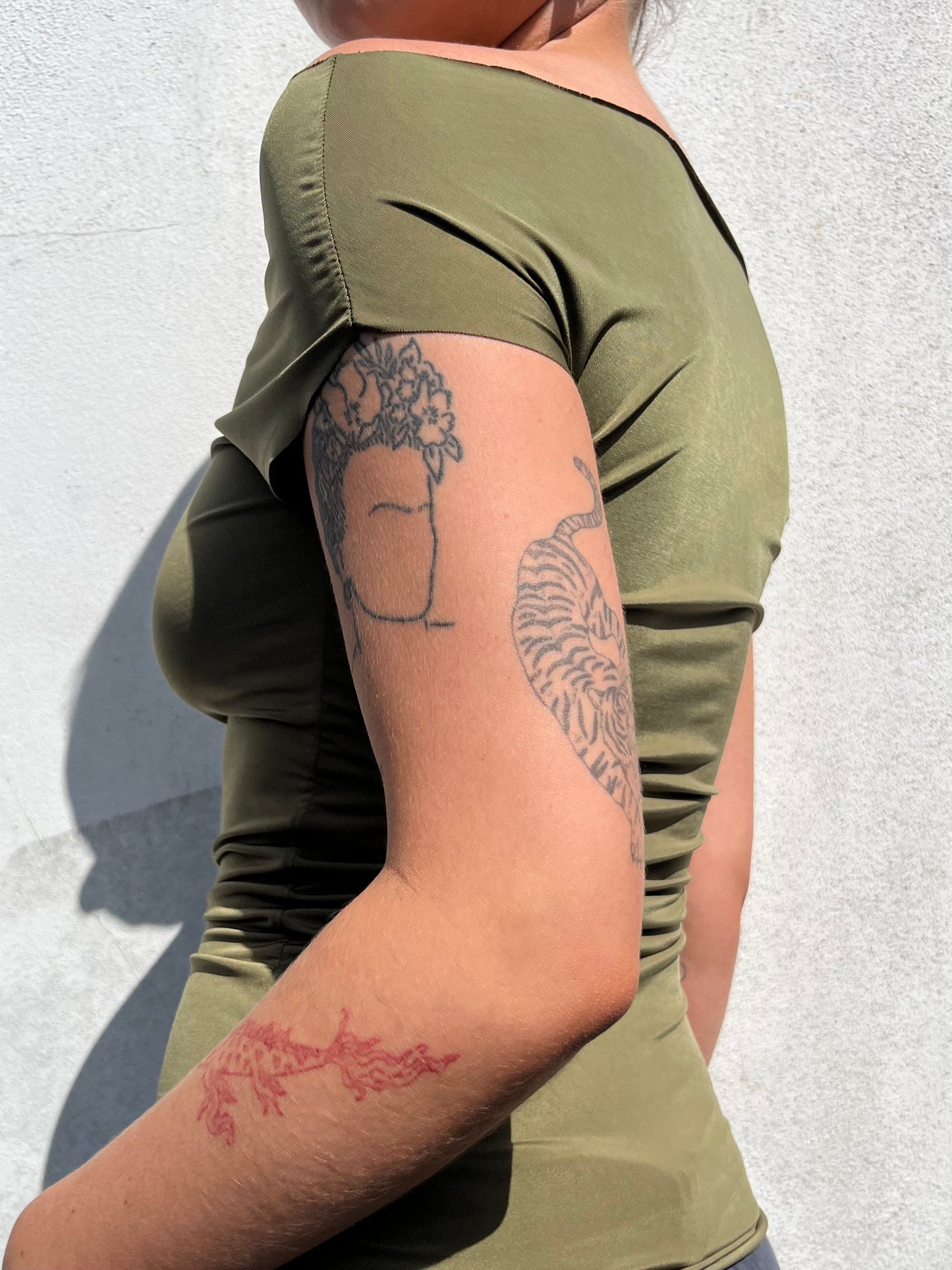 button top in olive