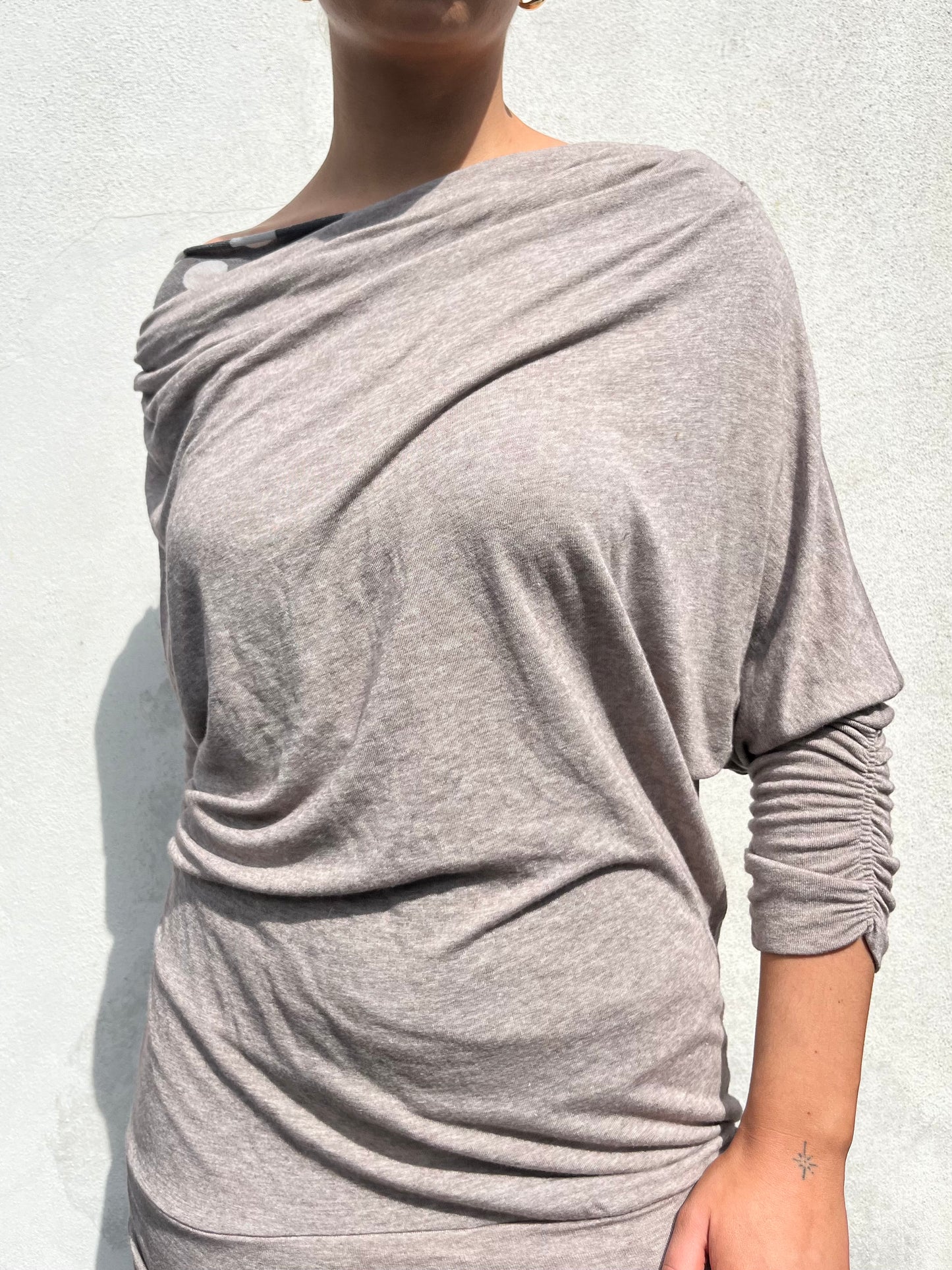 light brown slouchy knit