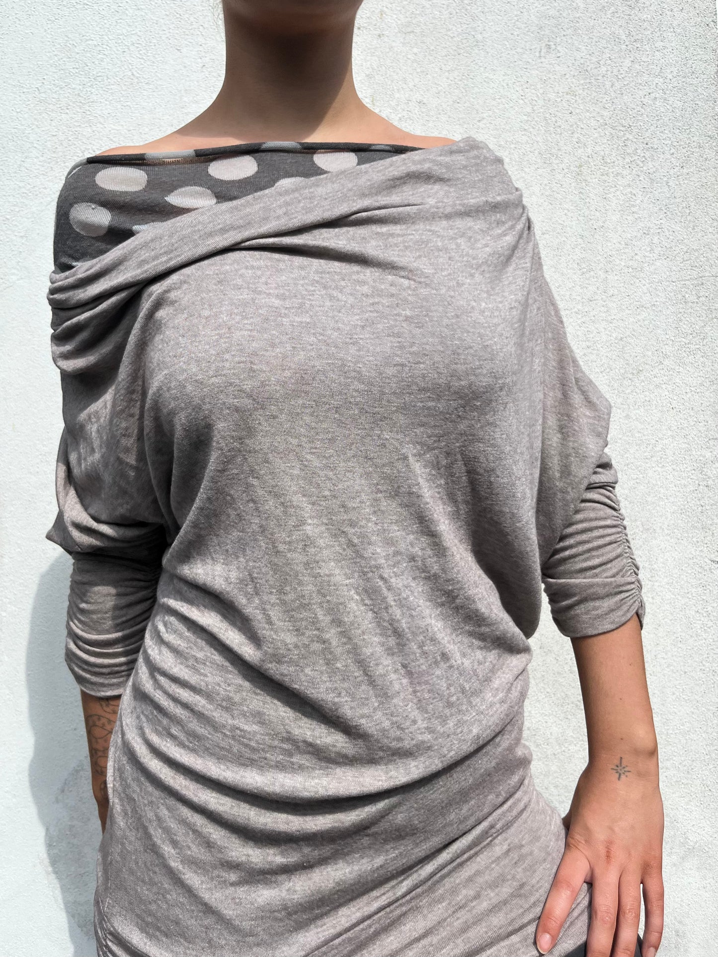 light brown slouchy knit
