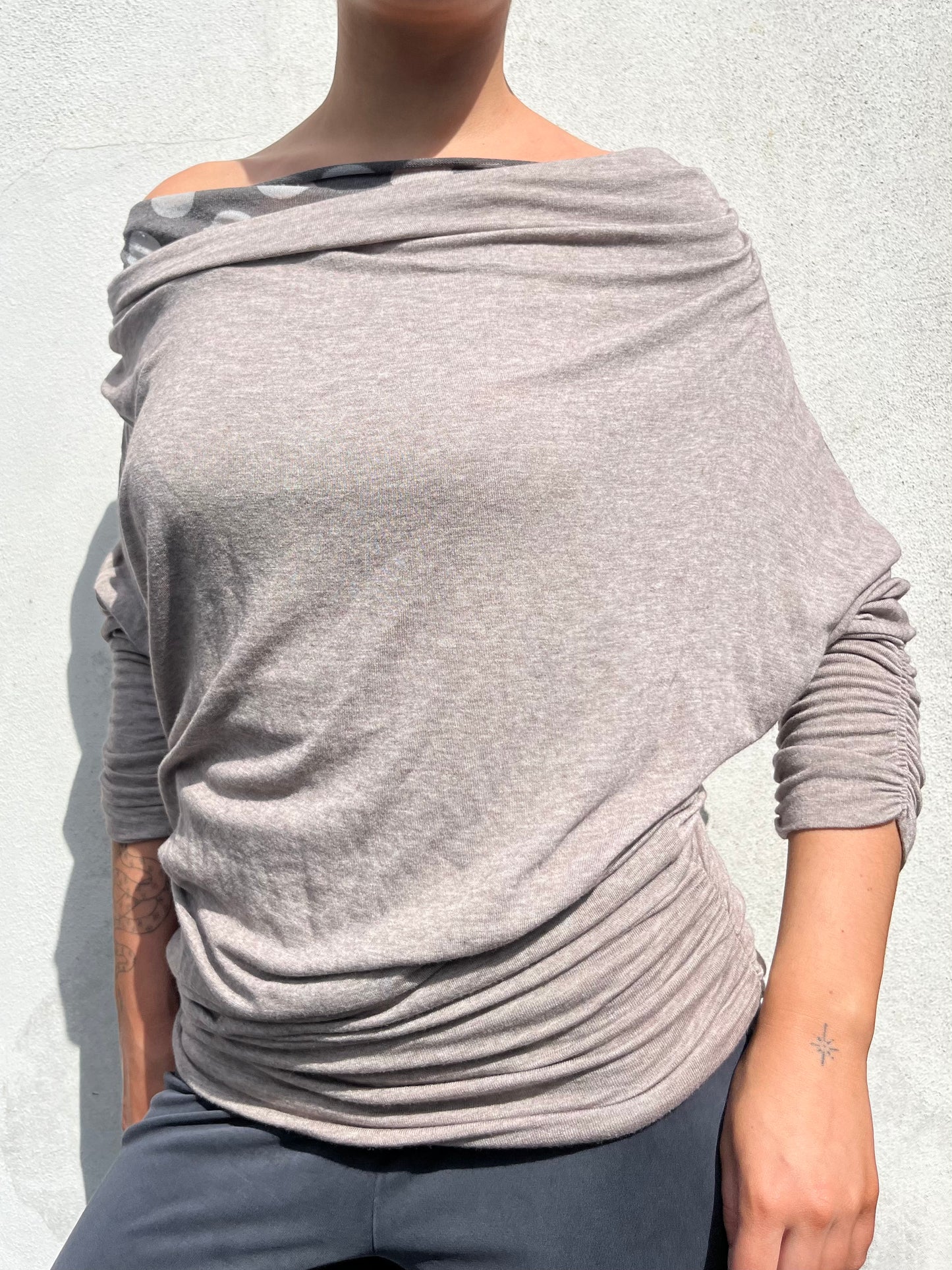 light brown slouchy knit