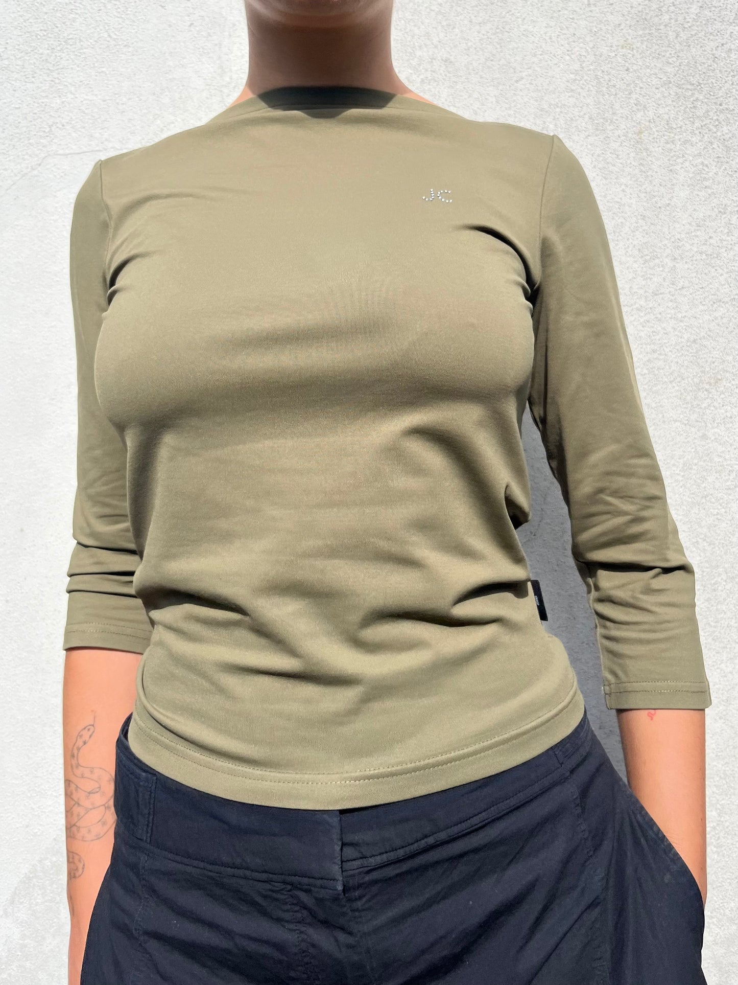 slouchy khaki top