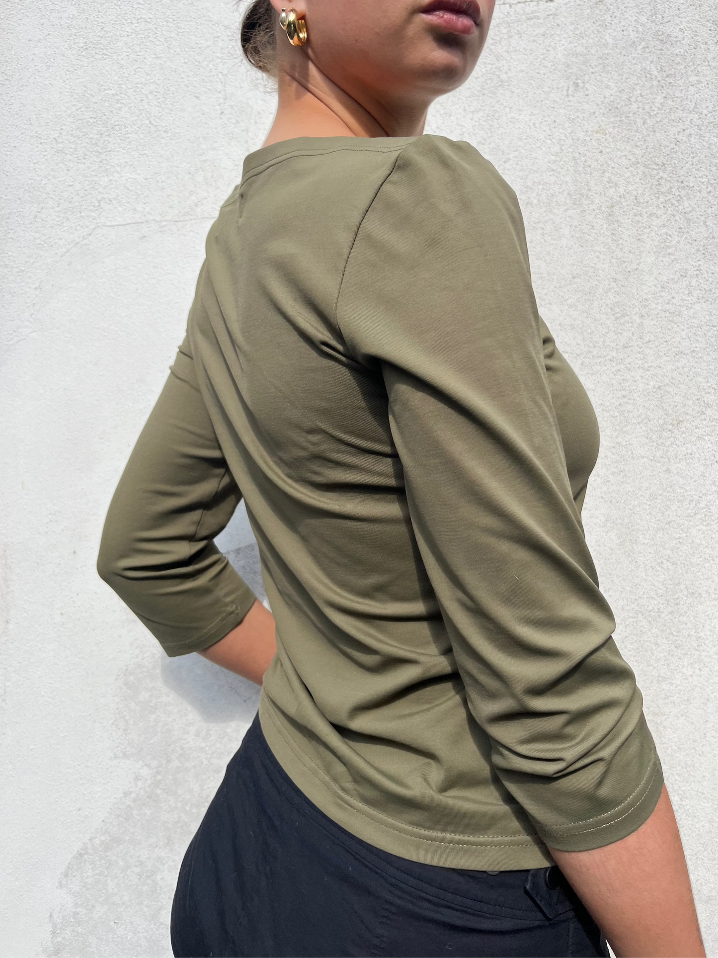 slouchy khaki top