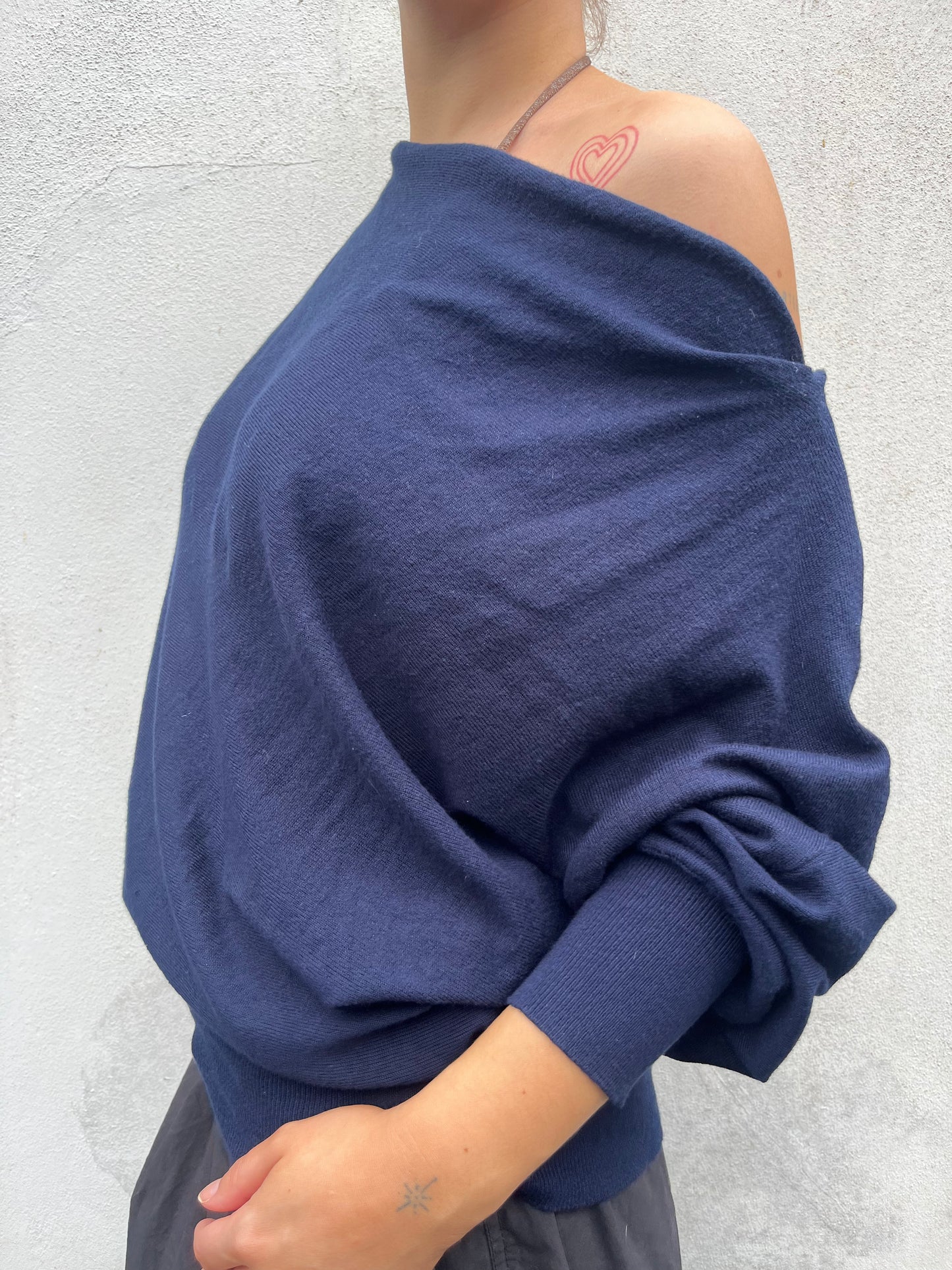 navy slouchy knit