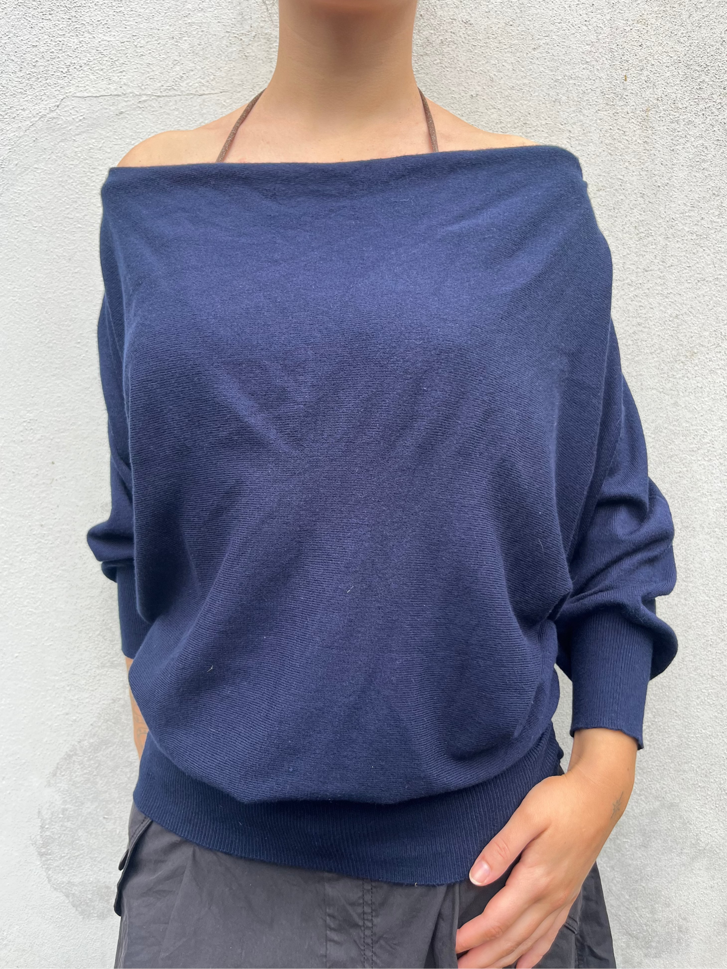 navy slouchy knit