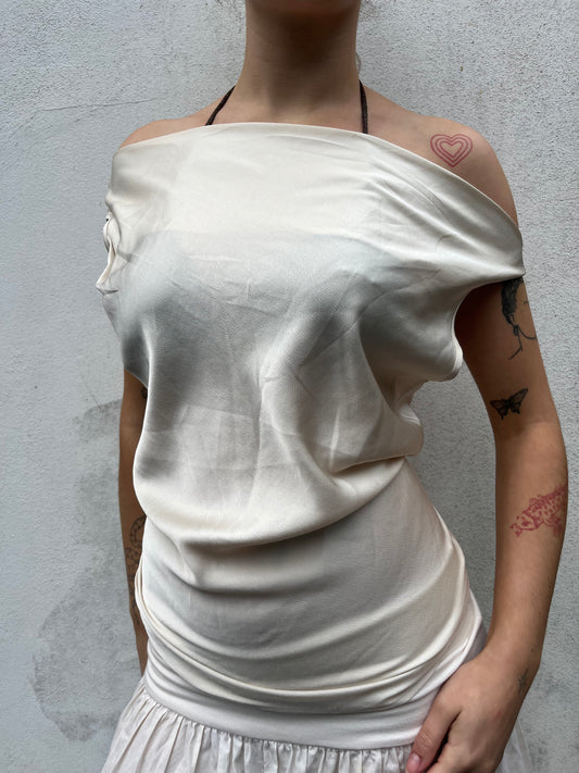 satin cowl neck