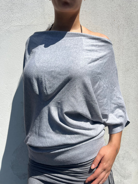 slouchy grey top