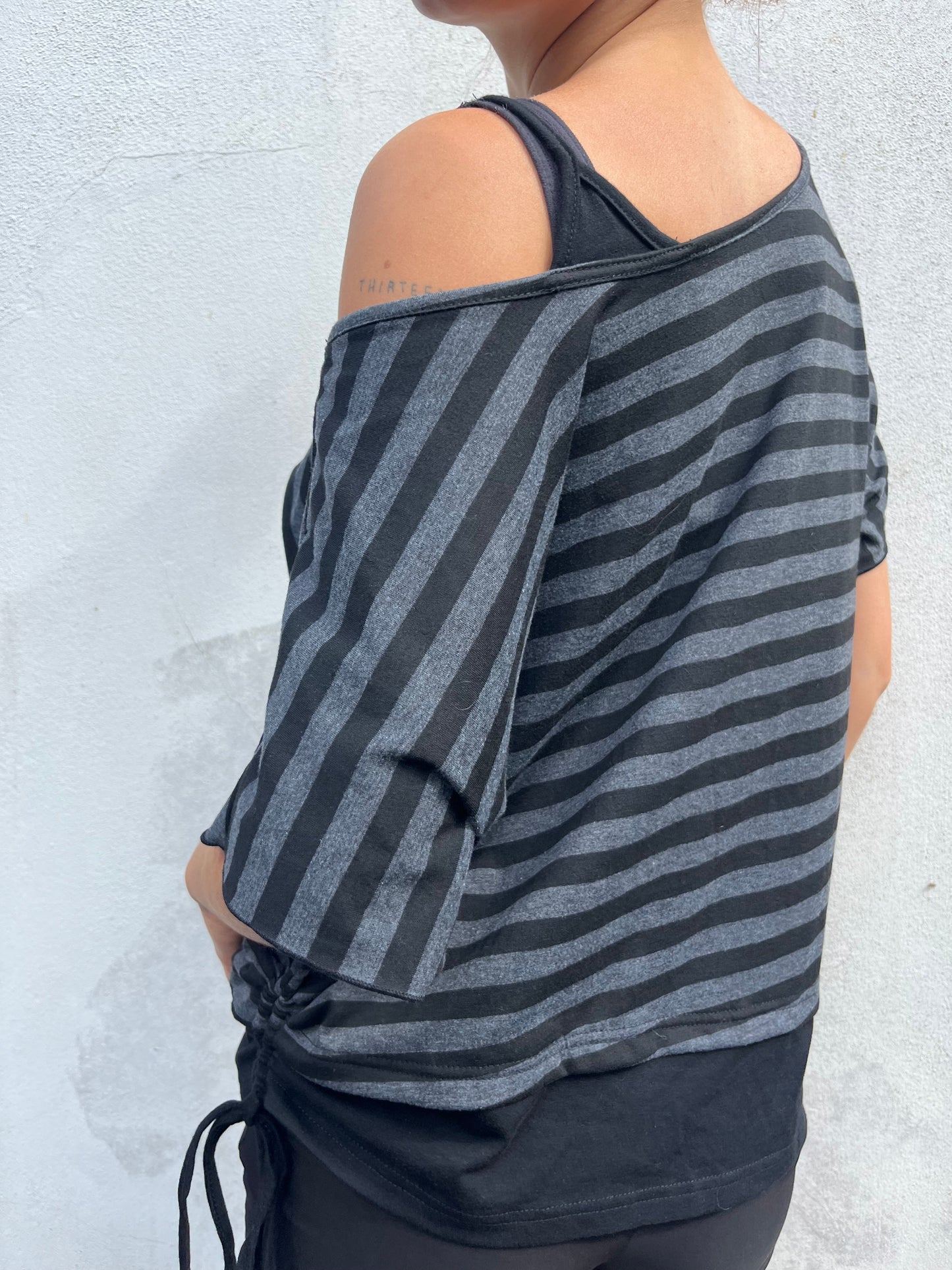 stripy slouchy top