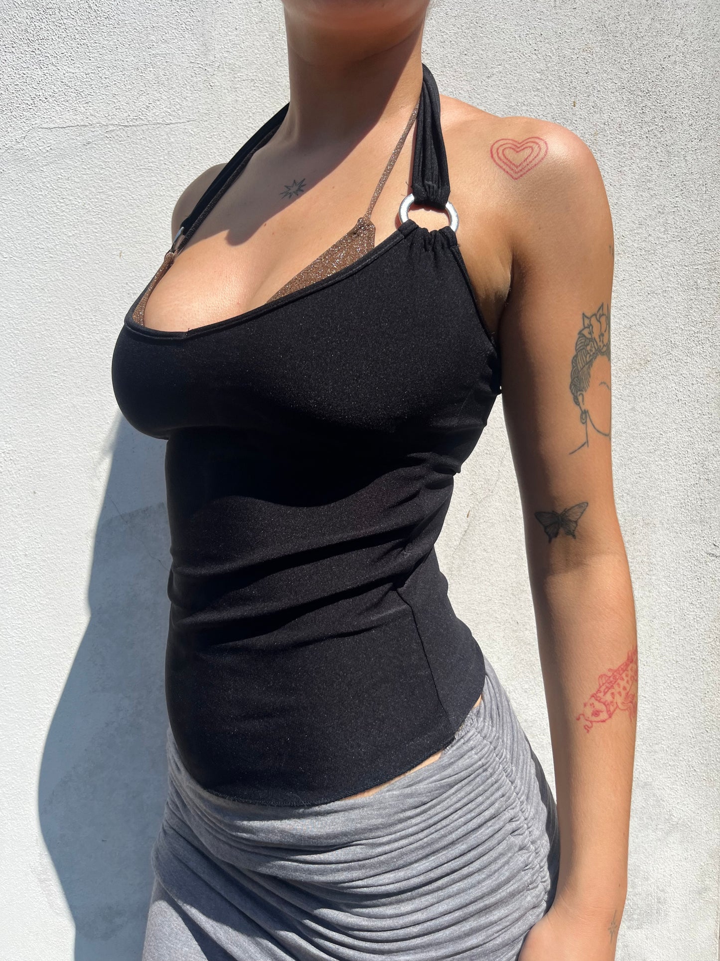 black halter neck top