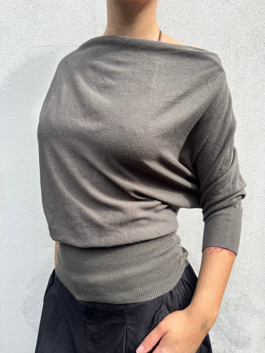 olive slouchy knit
