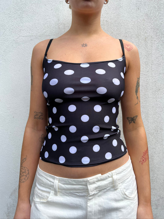 polka dot slinky cami