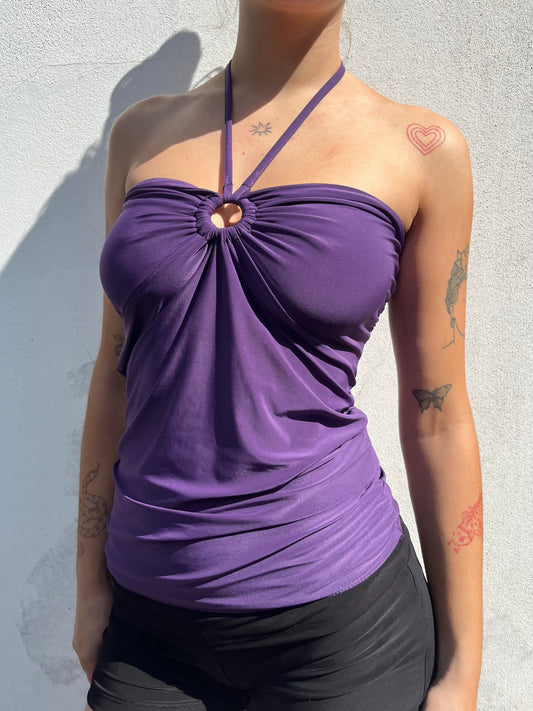 purple halter top