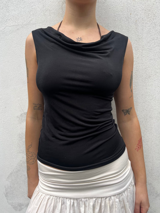 black slinky top