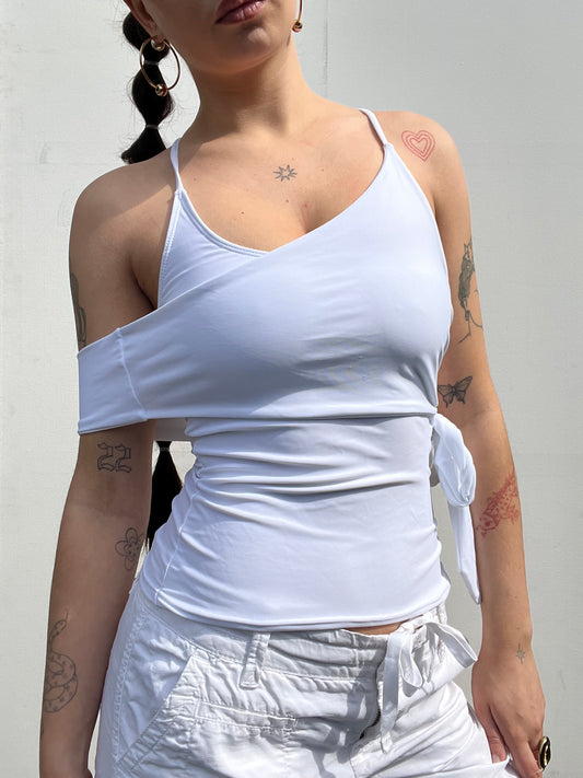 white slinky top