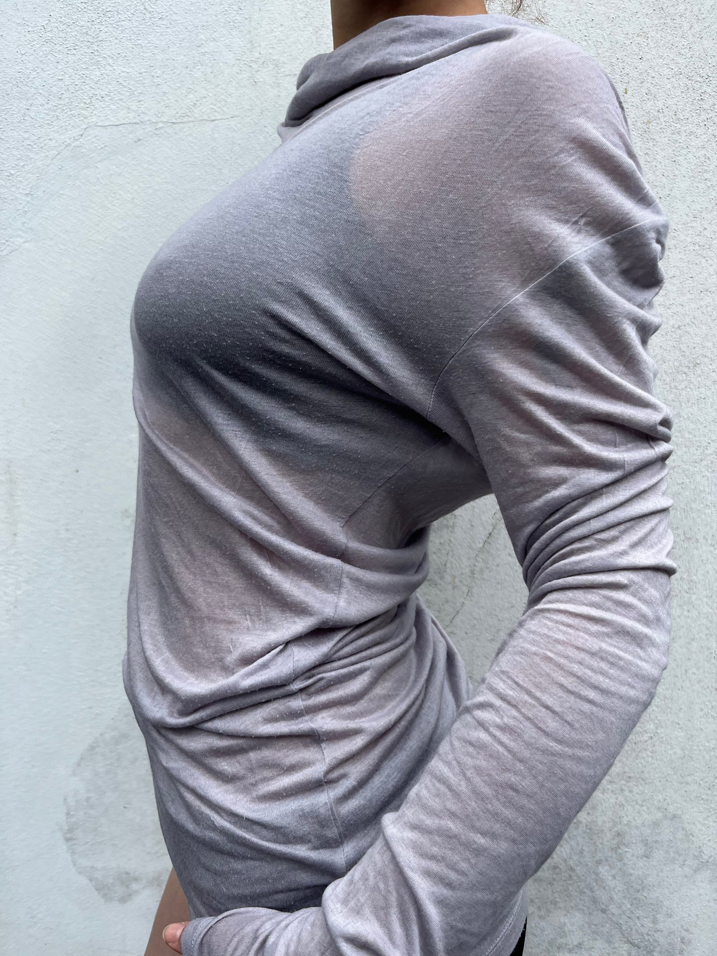 light purple slouchy top