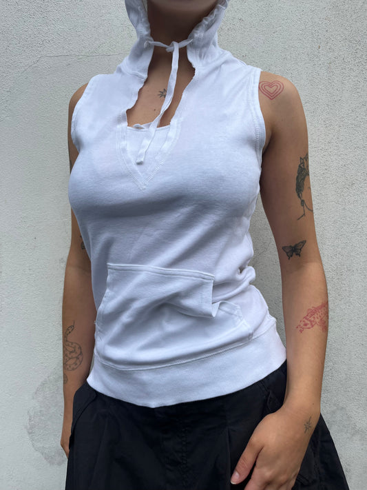 white hoody top