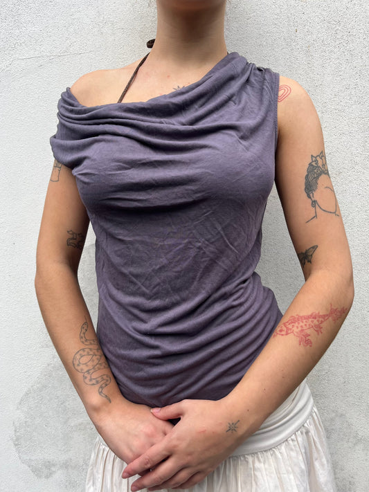 purple slouchy top