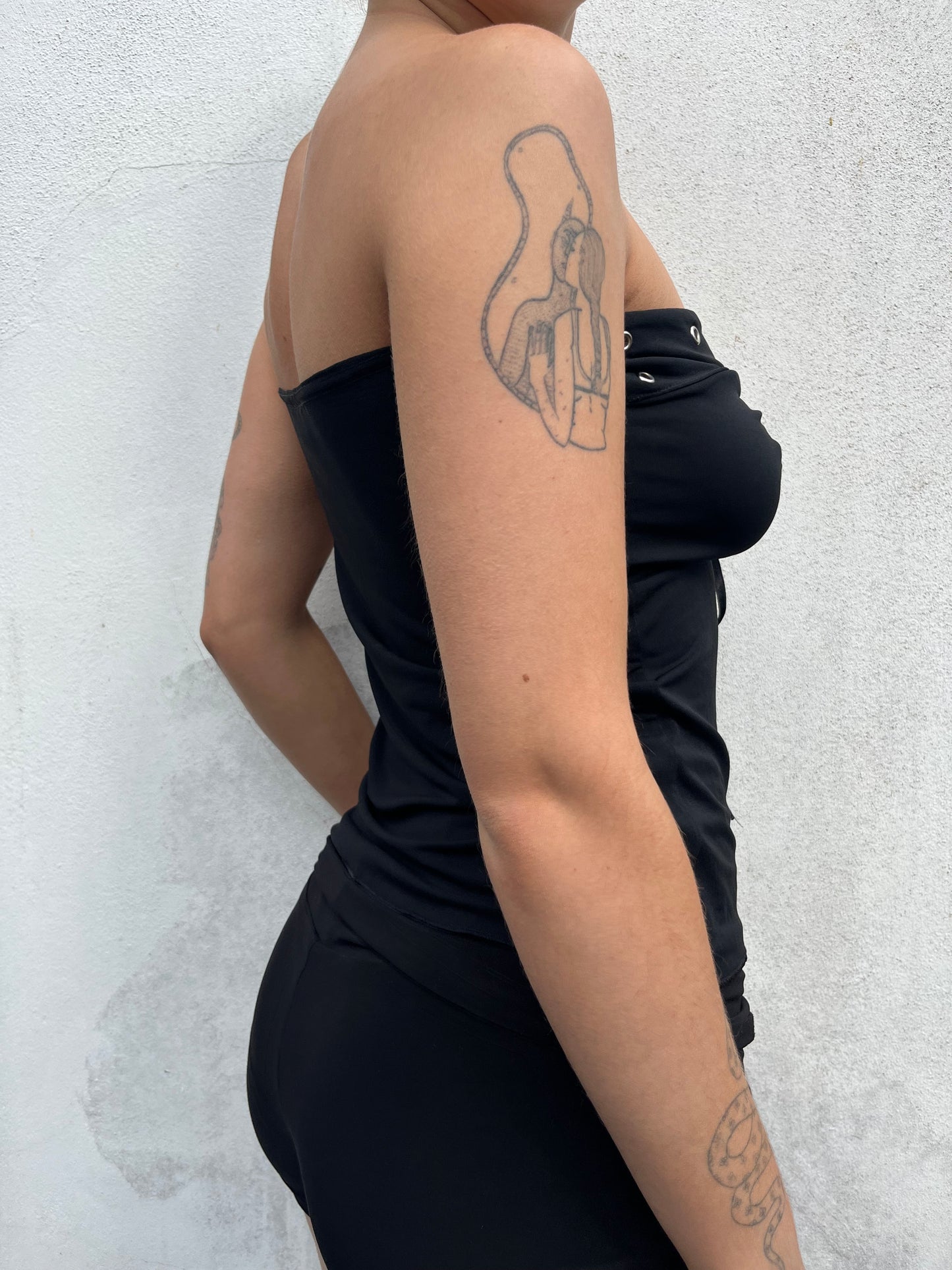 black buckle tube top