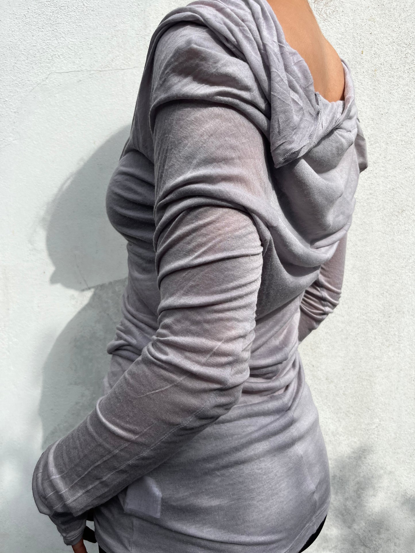 light purple slouchy top