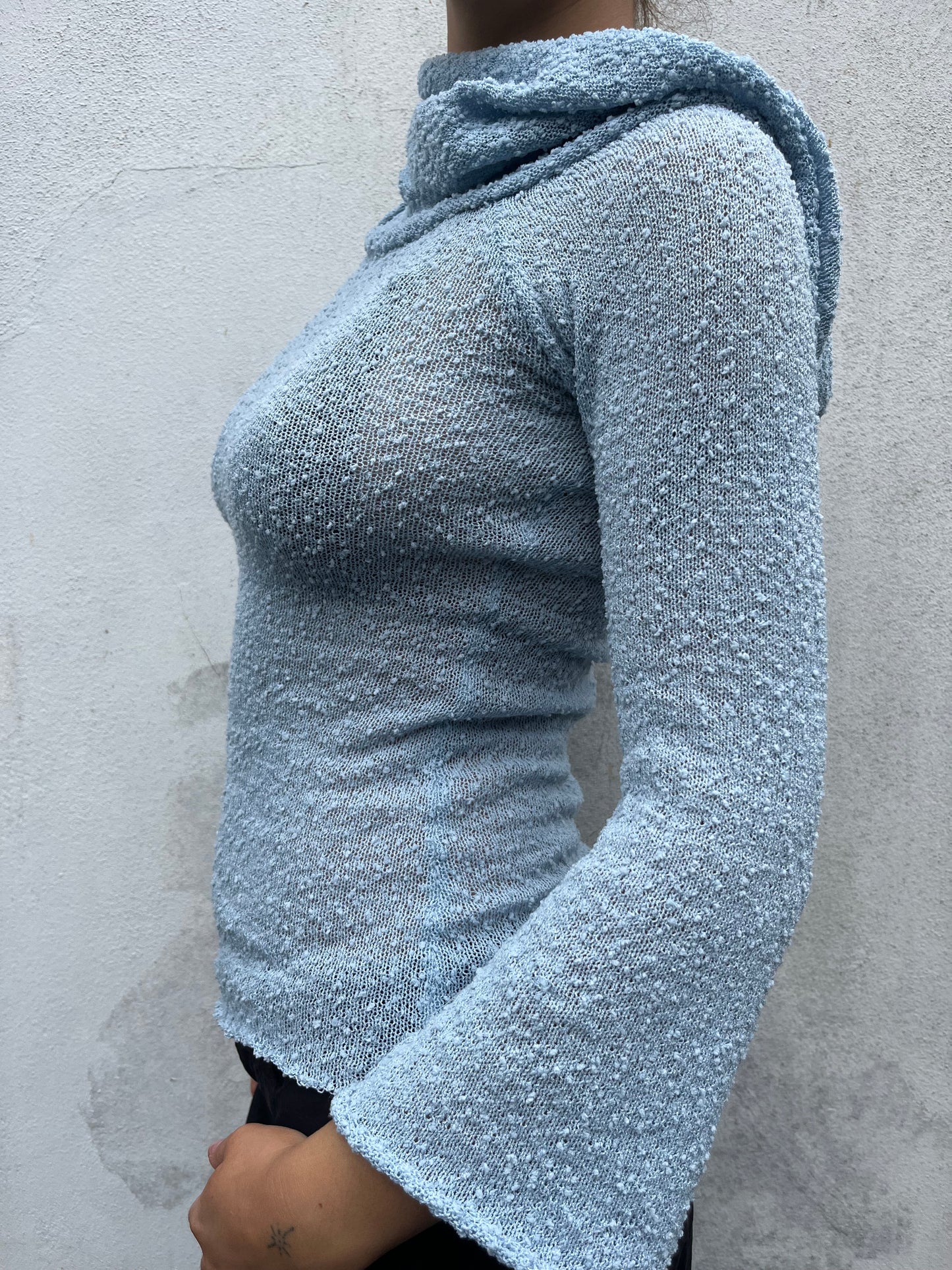 icy blue hoody top