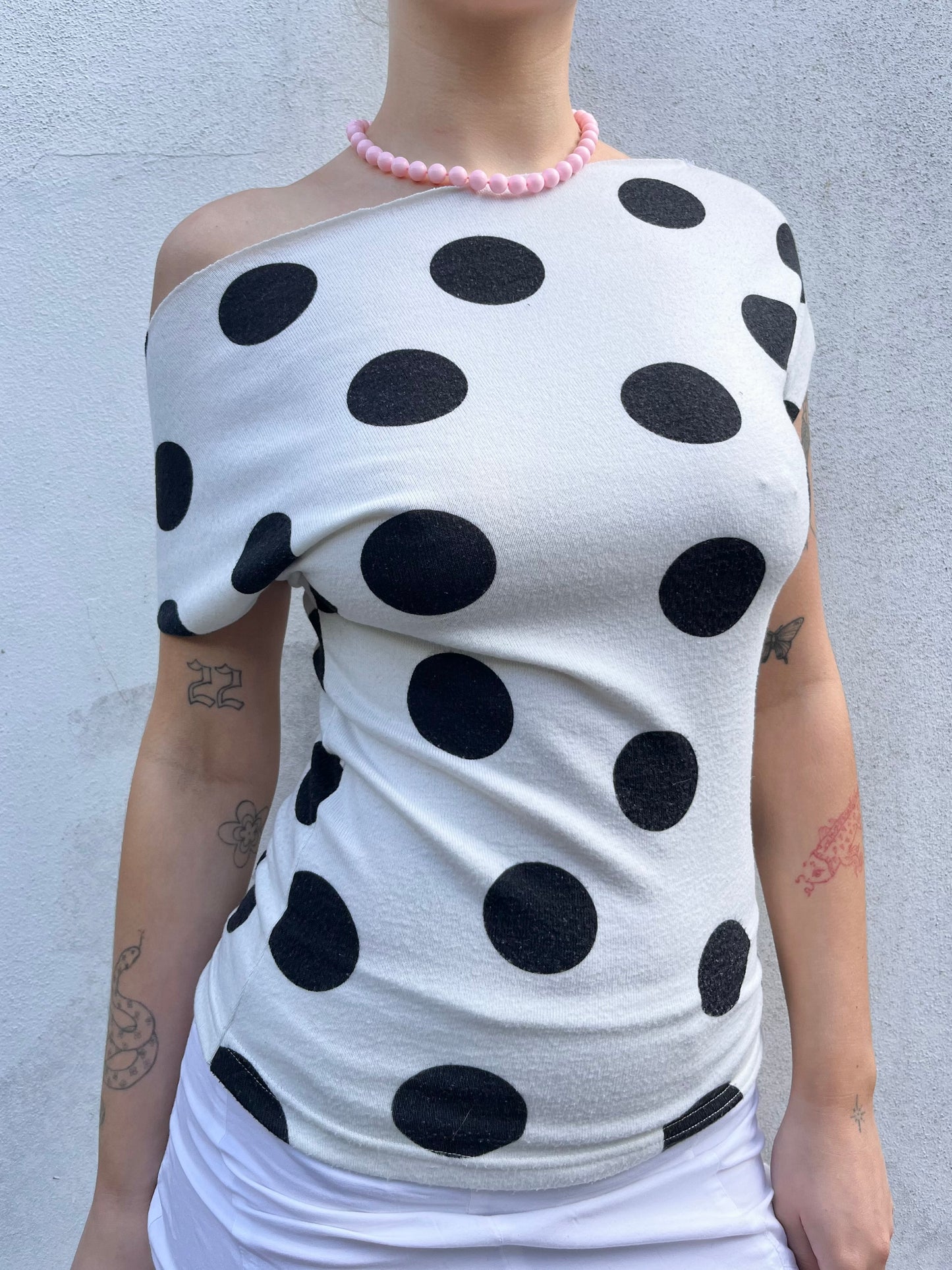 polka dot slouchy top