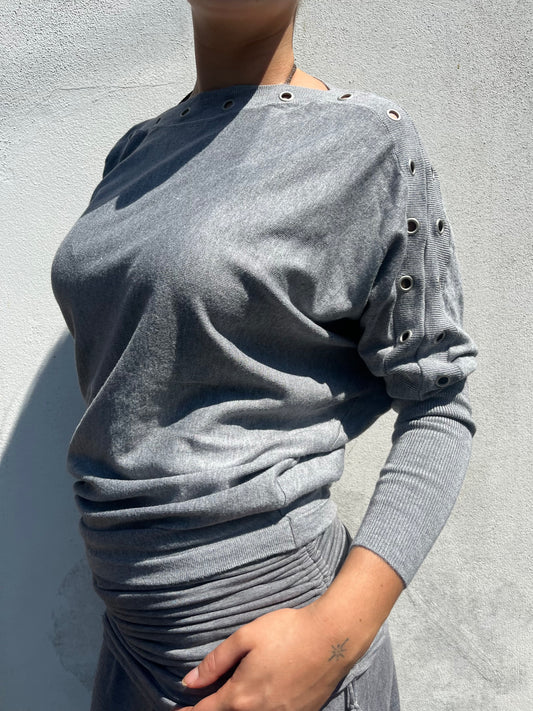 grey batwing knit