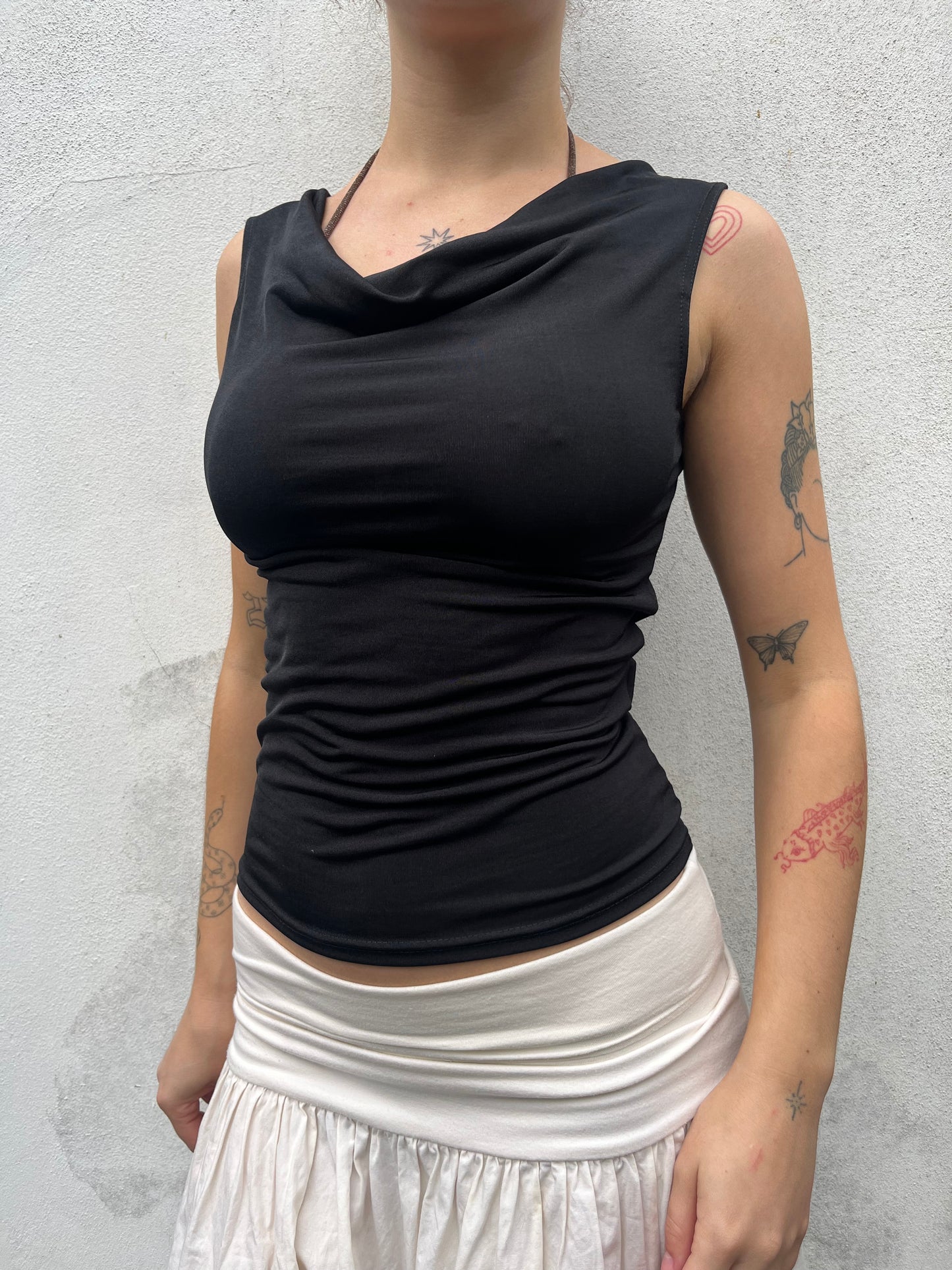 black slinky top