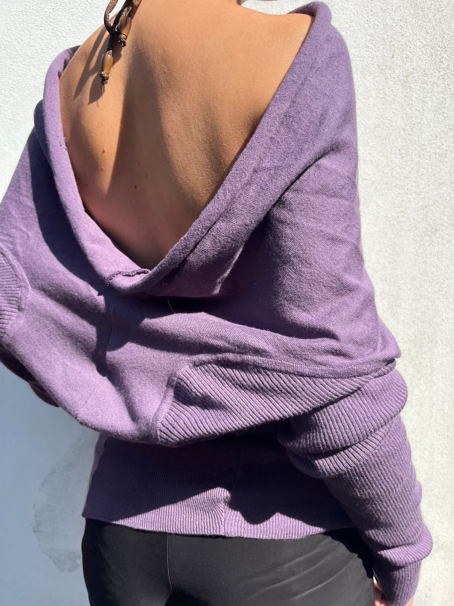 purple slouchy knit