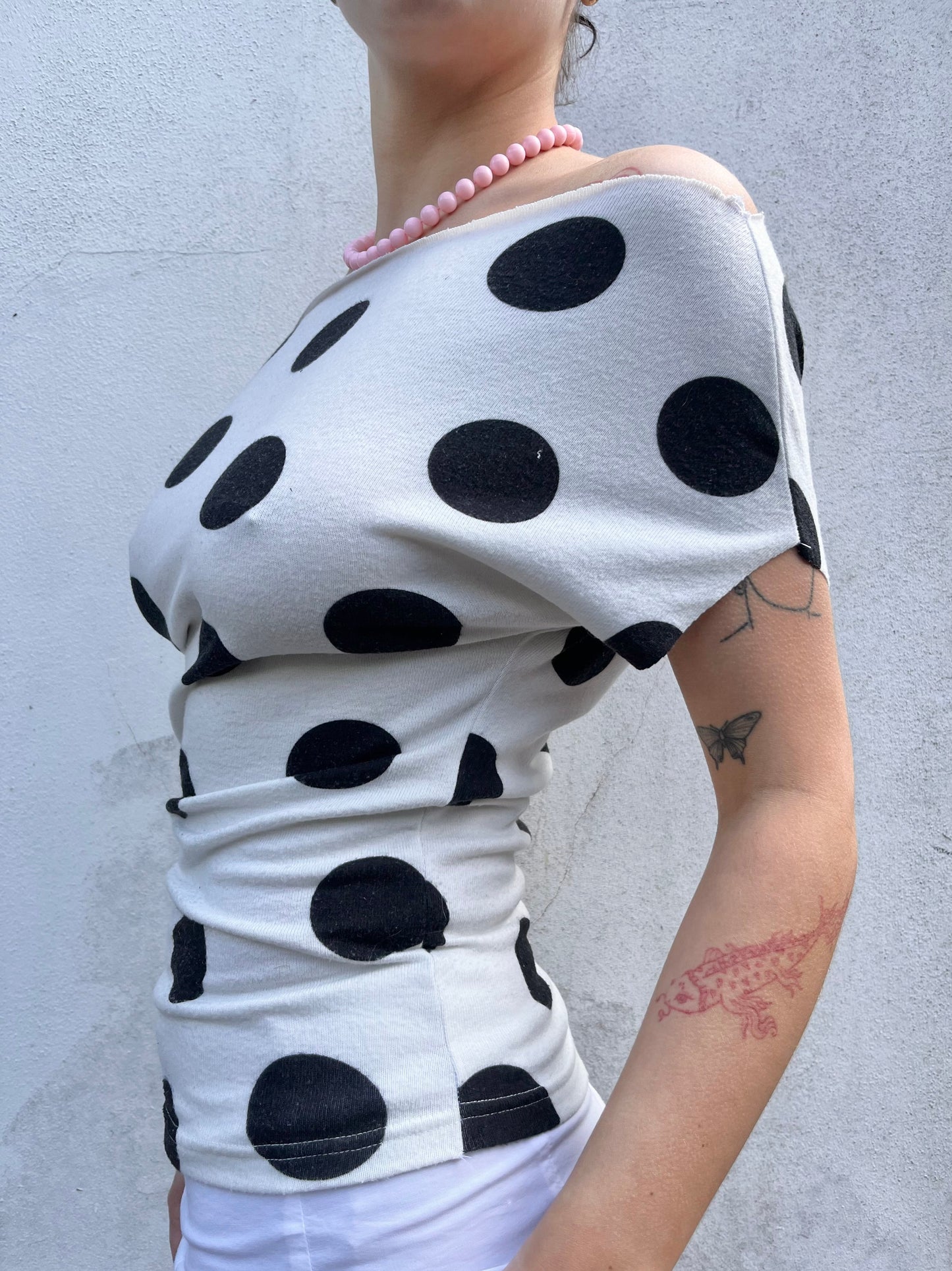 polka dot slouchy top