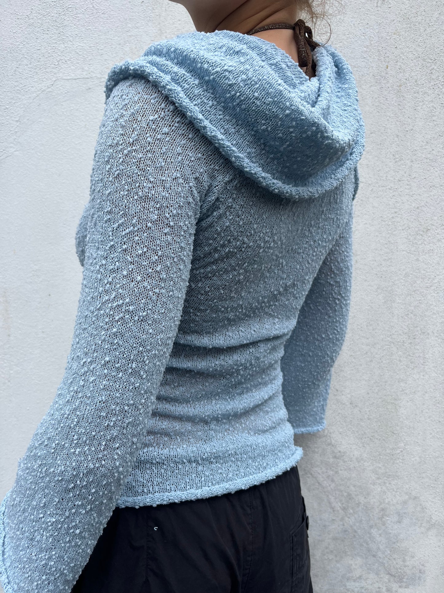 icy blue hoody top