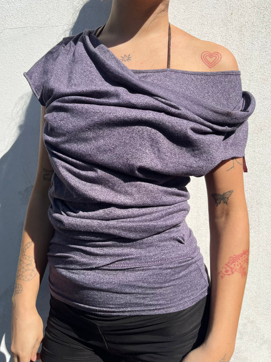 dark purple slouchy top