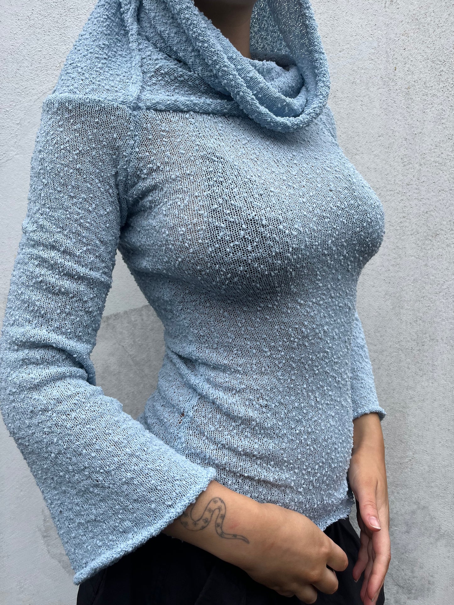 icy blue hoody top