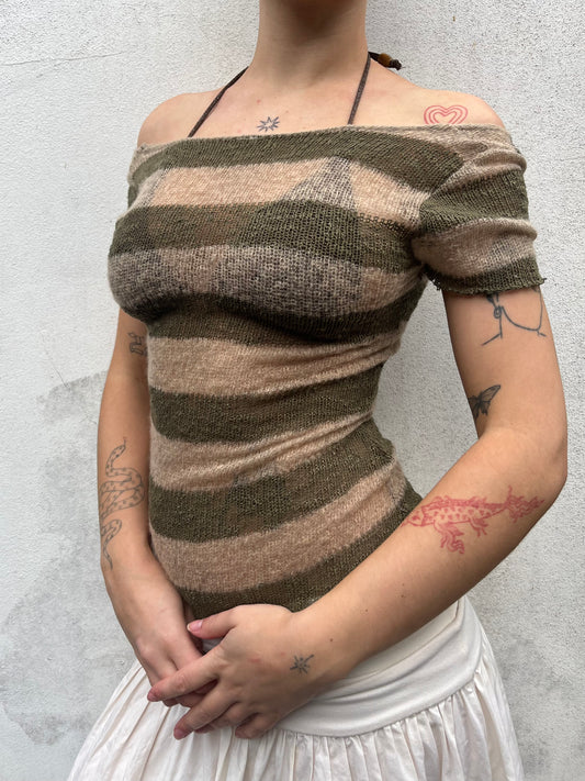 stripy knit top