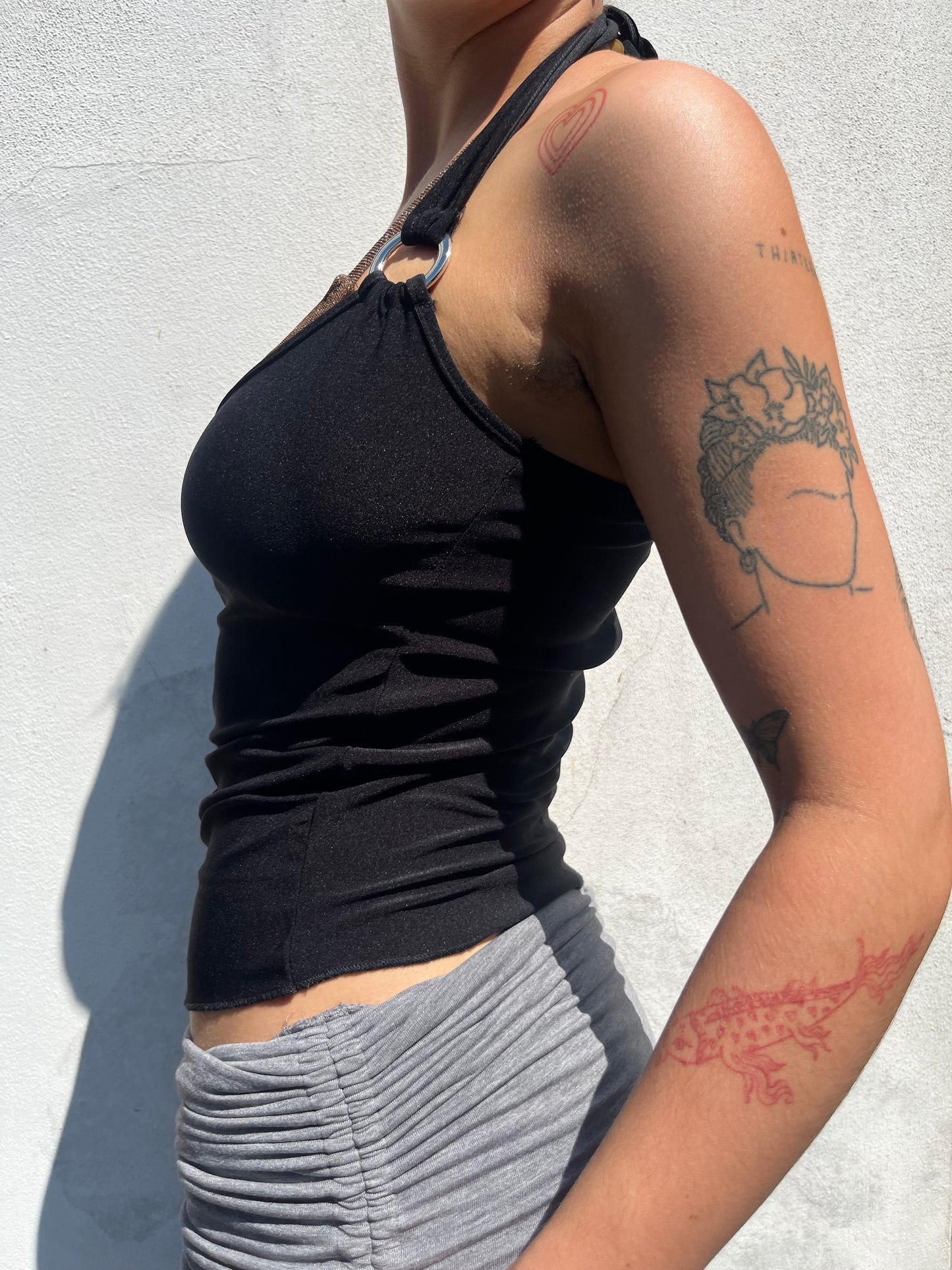 black halter neck top